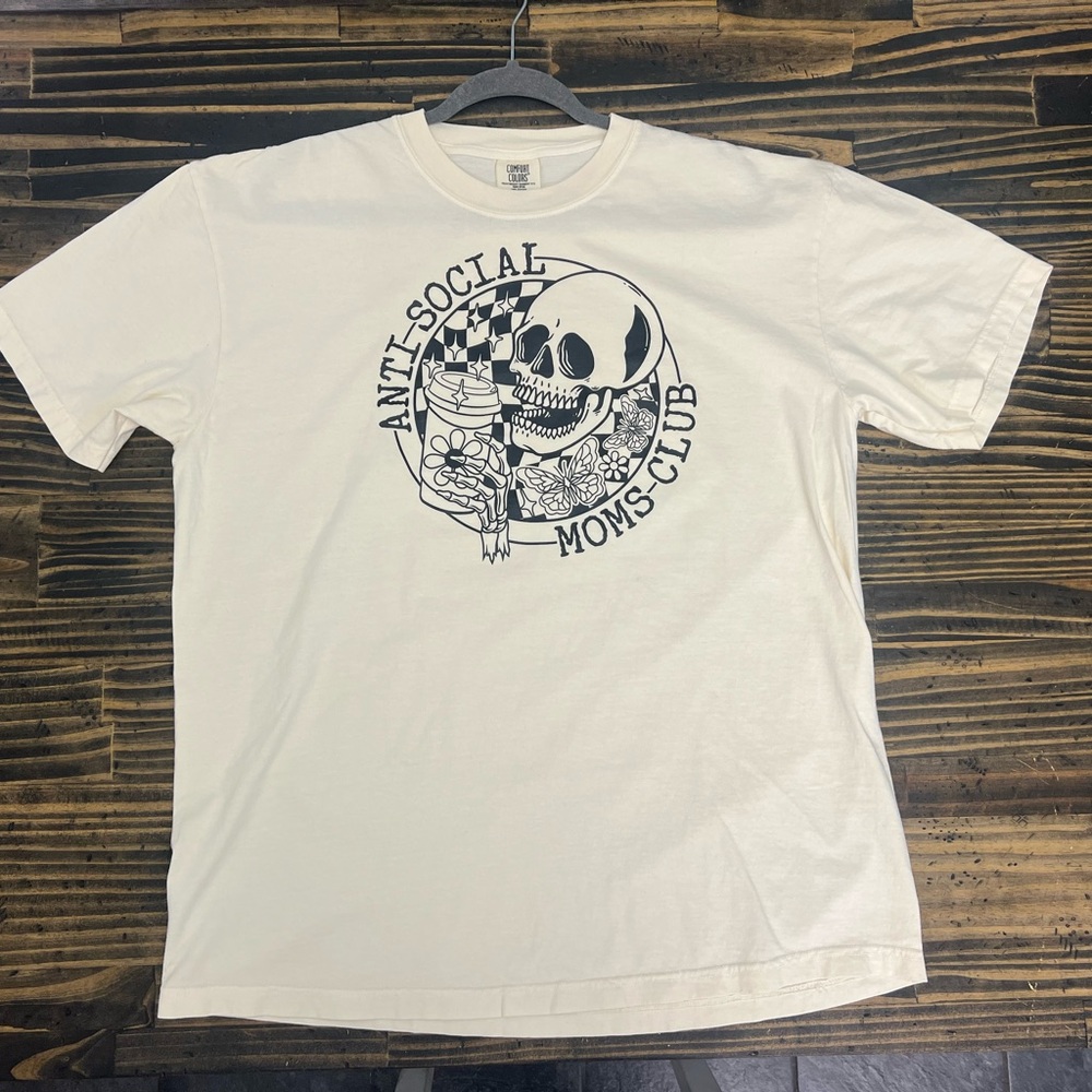 Comfort Colors White Short Sleeve Tee with Graphic Design